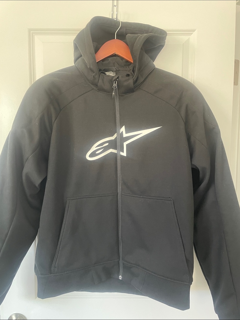 Alpinestars Black Hoodie with White Logo